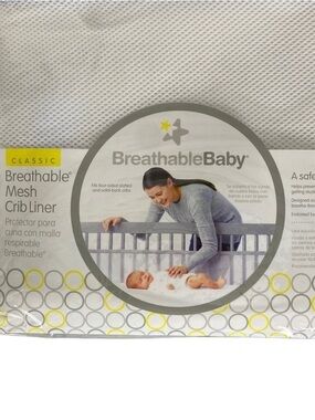 Classic Breathable Mesh Crib Liner - White